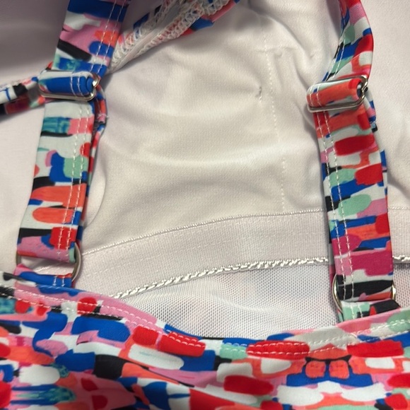 Beach Party Multicolor One Piece Swimsuit Underwire Shirred Size 20 NWT - Picture 7 of 8